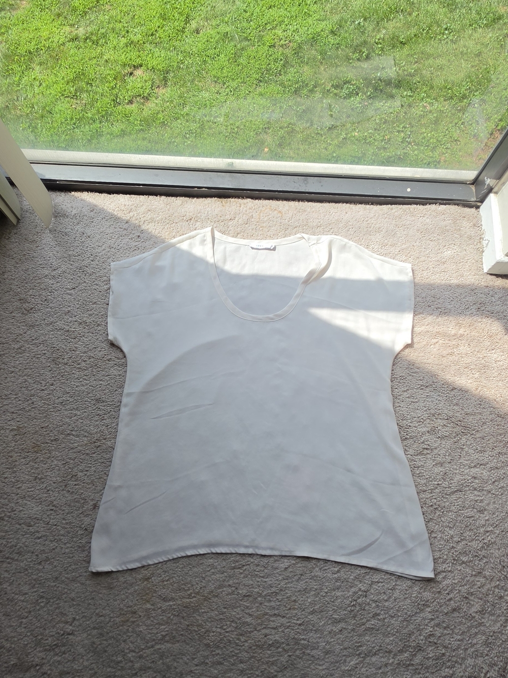 Lush Cream Short-Sleeve Scoop Neck Tee